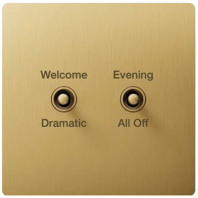 Two toggle Lutron Aviena keypad for Lutron HomeWorks